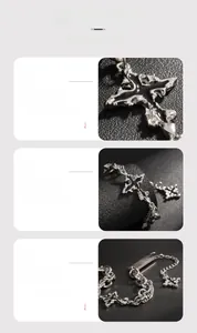 Vue détaillée d'un bracelet croix gothique avec émail noir et métal poli brillant