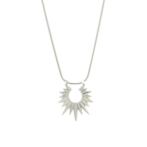 Collana con ciondolo ad ala moderna in titanio con catena a serpente argento stile hip hop