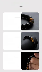 Macro shot of tiger eye beads bracelet with polished finish and natural stone textures