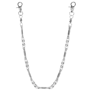 Punk Hip Hop Metal Pant Chain For Men Women Double Layer Link Waist Chain Belt Accessory With Lobster Clasp Silver Body Jewelry