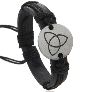 Vintage Punk Celtic Knot Multi-layer Braided Leather Bracelet For Women Men Adjustable Retro Viking Jewelry Hand Accessory