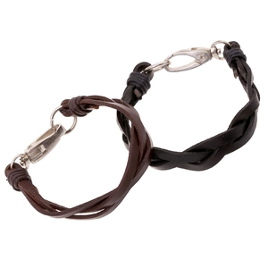 Men's Vintage Handmade Woven Cowhide Leather Bracelet With Alloy Lobster Clasp Punk Retro Braided Wristband Jewelry Gift