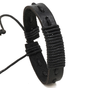 Retro Handmade Braided Cowhide Leather Bracelet For Men Women Adjustable Punk Style Woven Wax Rope Bangle Fashion Jewelry
