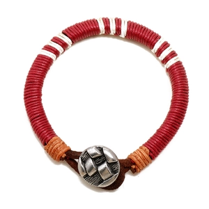 Bracelet Tissé en Cuir de Vachette Fait à la Main pour Hommes Femmes Style Bohême Fermoir en Alliage Vintage Bijoux
