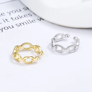 Minimalistische Ohrmanschetten aus 925er Sterlingsilber in Gold- und Silberoptik