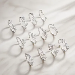925 Sterlingsilber Zwölf Tierkreiszeichen Offene Ringe Für Damen Mode Verstellbar Konstellation Strass Eingelegt Personalisierte Fingerring Schmuck Geschenk