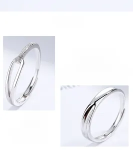Macro shot of 925 sterling silver ring showing brushed and polished finish details