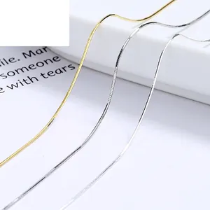 Elegante Schlangenknochenketten aus 925er Sterlingsilber in Gold und Silberoptik