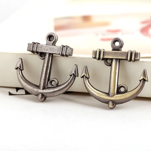 Vintage Alloy Anchor Charm Pendants For DIY Jewelry Making Antique Bronze Silver Sea Nautical Themed Craft Accessories