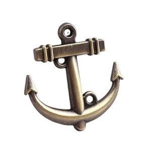 Retro bronze alloy anchor pendant 40mm x 36mm for DIY jewelry making and accessories