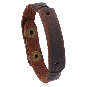 Vintage Cowhide Leather Bracelet For Men Women Adjustable Multilayer Wide Wrap Cuff Bracelet Retro Punk Biker Style Fashion Jewelry