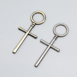 Vintage Alloy Cross Pendant For DIY Jewelry Making Retro Antique Bronze Silver Religious Charm Handicraft Accessories