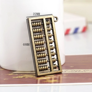 Antique bronze abacus pendant charm 48x22mm for DIY jewelry and necklace making