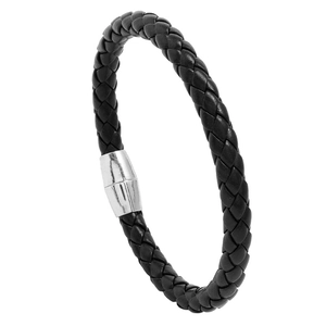 Men's Minimalist Multi-layer Braided Artificial Leather Bracelet With Alloy Magnetic Clasp Simple Fashion Hand Jewelry Gift