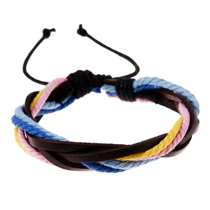 Vintage Geflochtenes Rindsleder Armband Böhmisches Mehrlagiges Buntes Lederseil Verstellbares Hanfseil Armband Damen Herren