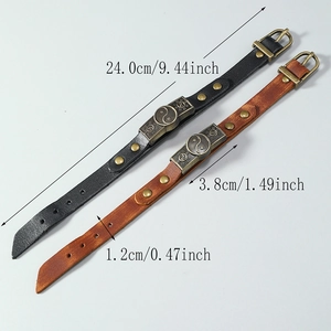 Minimalistisches Tai-Chi-Lederarmband mit Yin-Yang-Legierungsschnalle für Damen und Herren