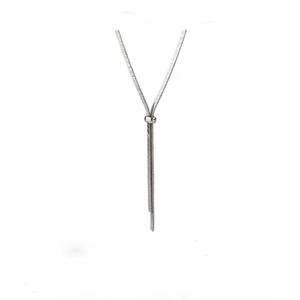 Elegant 925 sterling silver snake chain necklace with adjustable Y-shape slide clasp