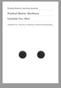 Close-up of magnetic clip earrings featuring starry black center with silver gear border