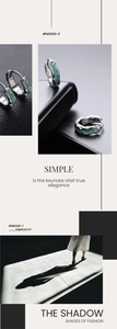 Détail de boucles d'oreilles argentées avec émail à texture ondulée sarcelle et design épuré