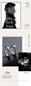 Detailed view of silver hoop earrings featuring a vintage hollow chain texture design