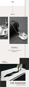 Vue détaillée macro du collier avec pendentif chat lisant un livre en acier inoxydable