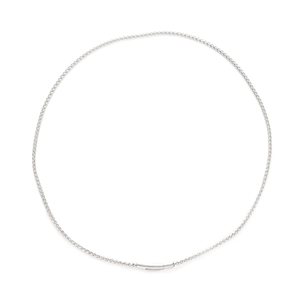 Polierte silberne Weizenkette für Damen und Herren mit minimalistischem Verschluss