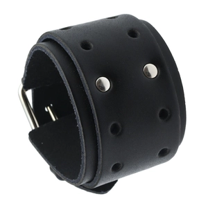 Vintage Punk Men Wide Leather Bracelet With Metal Rivets Adjustable Buckle Biker Rock Gothic Wristband Fashion Jewelry Gift