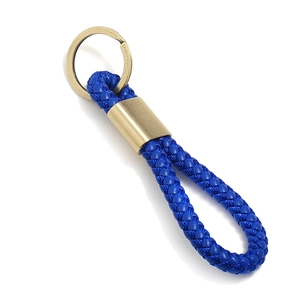 Handwoven PU Leather Zinc Alloy Keychain Retro Personalized Braided Key Ring For Car Home Business Men Women Accessory