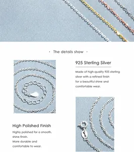 Detail der 925er Sterlingsilber-Kreuzkette mit Karabinerverschluss und Politur