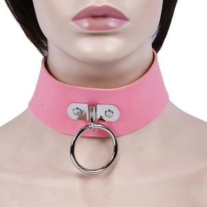 Collier Ras du Cou en Cuir PU Punk Alliage Métal Anneau en O Gothique Réglable Rivet Pour Femmes Fête Bijoux Streetwear