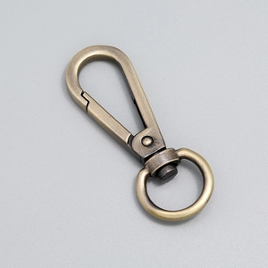 Industrial vintage swivel lobster clasp in bronze finish for bags and keychains