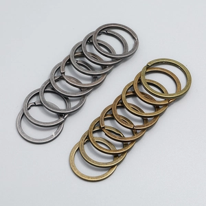 Vintage Iron Metal Split Key Rings Flat Double Loop Keychain Rings 30 For DIY Jewelry Making Findings Craft Accessory