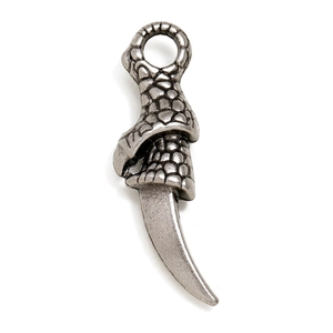Retro alloy dragon claw pendant with scale texture for DIY jewelry and necklaces