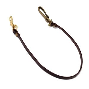 Vintage Genuine Cowhide Leather Wallet Chain For Men Women Punk Biker Pant Chain With Alloy Hook Retro Waist Chain Accessories