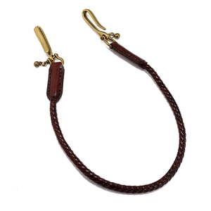 Chaîne de Taille Vintage en Similicuir Tressé pour Hommes Femmes Chaîne de Pantalon Tressée à la Main avec Boucle en Métal