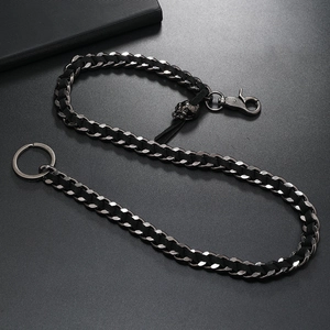 Punk woven metal skull trousers chain with lobster clasp for men's fashion jeans
