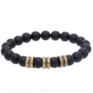 Bracelet de Perles Fait Main Rétro Pour Hommes Femmes Élastique Alliage Bois Perle Style Ethnique Tribal Charme Bijoux Cadeau