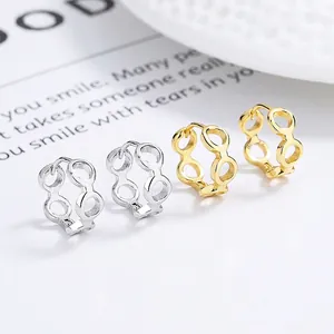 Orecchini a Cerchio in Argento Sterling 925 per Donna Minimalisti Geometrici a Cerchio Cavo Gioielli Semplici Quotidiani Oro Argento