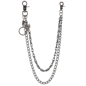 Vintage Punk Hip Hop Skull Pendant Multi-Layer Trouser Chain Streetwear Metal Waist Chain Wallet Belt Chain For Unisex