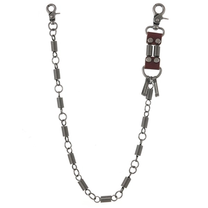 Chaîne de Pantalon à Ressort en Métal Hip Hop Chaîne de Taille Punk Gothique Avec Accents en Cuir Pour Hommes Femmes Bijoux