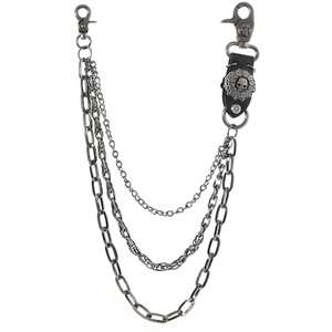Punk Mehrlagige Metall Hosenkette Mit Totenkopf Anhänger Gothic Rock Streetwear Taillenkette Für Jeans Geldbörse Zubehör
