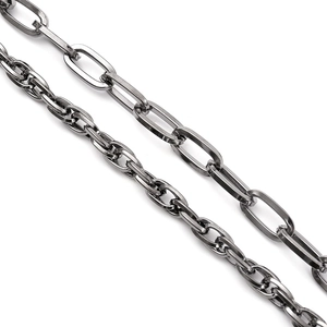 Punk rock multi-layer hip hop metal pant chain in gun black finish for jeans