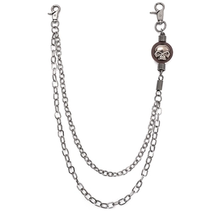 Punk Gothic Skull Waist Chain Genuine Leather Multi Layer Metal Hip Hop Rock Pant Chain For Men Women Halloween Jewelry