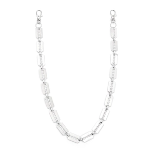 Silver punk razor blade metal pants chain with double lobster clasps for street style