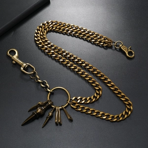 Chaîne de pantalon rétro punk multicouche avec pendentifs griffes d'aigle et maillons