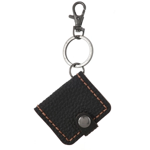 Portachiavi in Pelle di Vacchetta Vintage Texture Litchi Mini Porta Carte Ciondolo Borsa Foto Con Cucitura a Mano
