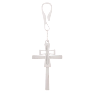 Punk Double Cross Keychain Fashion Zinc Alloy Gothic Metal Bag Charm Pendant Personalized Jeans Waist Accessory For Men Women