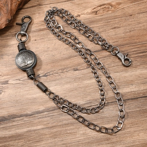 Vintage multi-layer metal trousers chain with Tree of Life pendant and lobster clasps