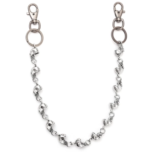 Punk Gothik Totenkopf Metall Taillenkette Retro Silber Hip Hop Geldbörsenkette Halloween Kostüm Zubehör Für Damen Herren