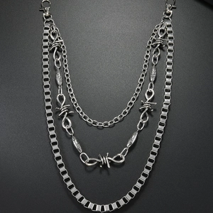Punk Multi-Layer Metal Waist Chain Hip Hop Silver Trousers Chain Belt Accessories For Stage Performance Jewelry Men Women